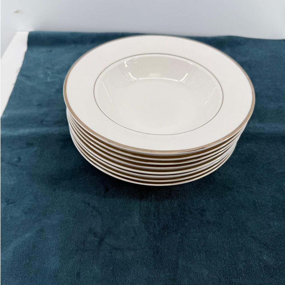 Mikasa Cameo Platinum HK301 Soup Salad Bowls 9 Inch Fine China Set of 8